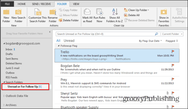 Outlook 2013: Sådan bruges søgemapper til at finde e-mail hurtigt!