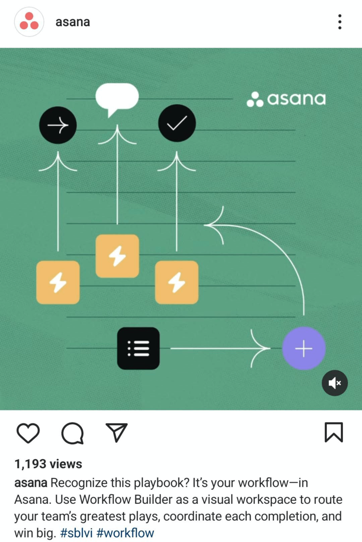 eksempel på Instagram-videoindlæg, der fremhæver produktfunktion