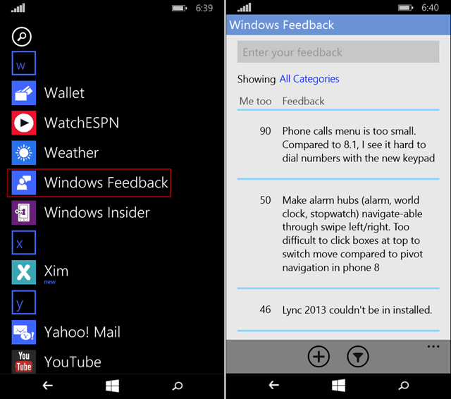 Send feedback på Windows 10 til telefoner på den nemme måde