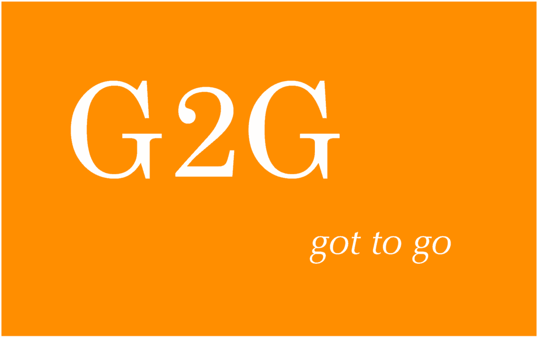 Hvad betyder G2G, og hvordan bruger du det?