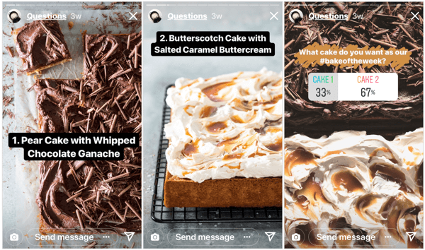Madmagasinet Bake From Scratch gav deres Instagram-tilhængere kontrol over deres indholdsplan med denne hurtige afstemning.