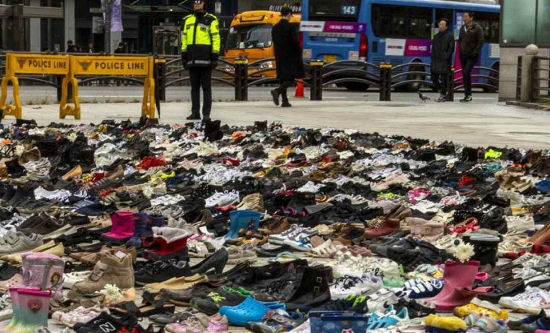 En lektion i menneskeheden fra Sydkorea! De stillede hundredvis af sko op på pladserne til Palæstina