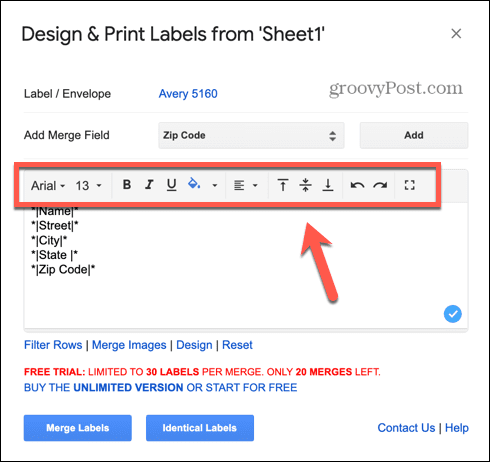 google sheets formateringsværktøjer