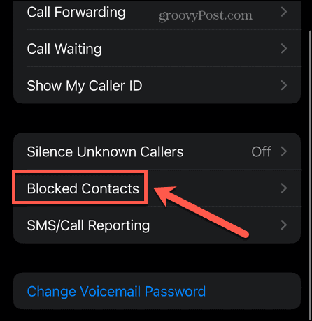 iphone blokerede kontakter