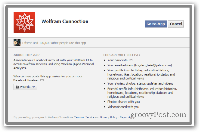 wolfram alpha facebook rapport facebook gå til app