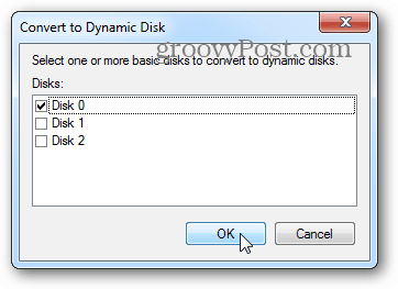 vælg diske til dynamisk matrix