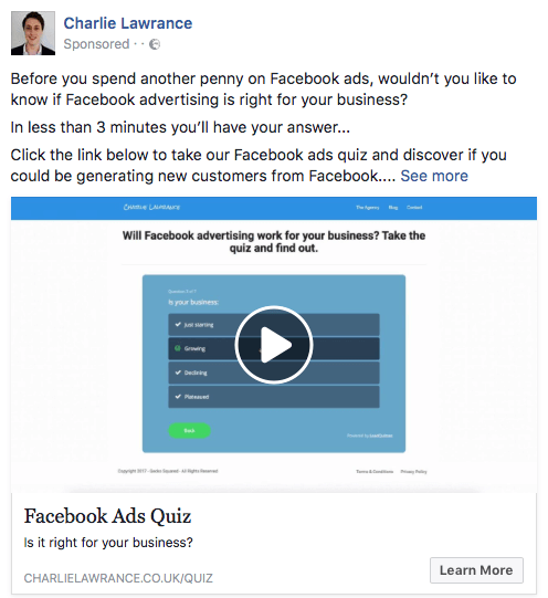 Brug Facebook-videoannoncer til at give brugerne en forhåndsvisning af blymagnetindhold.