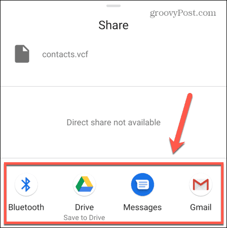 Android del kontakter