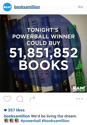 bøger en million instagram branding eksempel