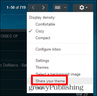 Gmail brugerdefinerede temaer deler dit tema 2