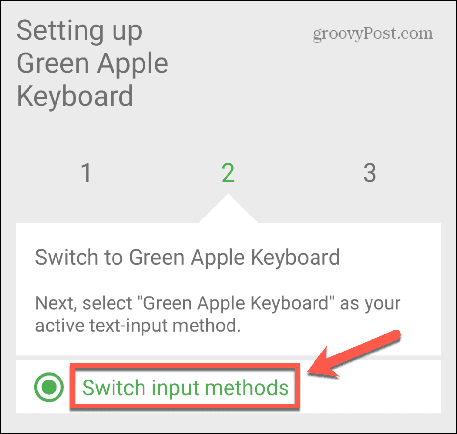 grønt æble tastatur switch inputmetoder