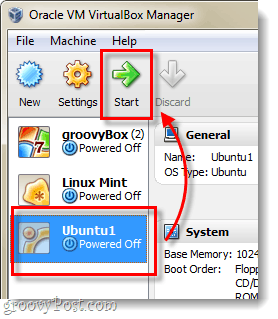 start ubuntu vm