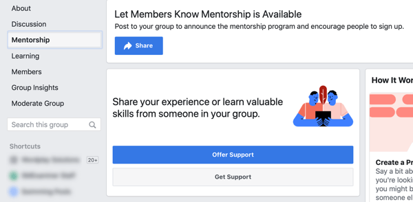Sådan forbedres dit Facebook-gruppesamfund, indstilling til Facebook-gruppens mentorskab og dashboardeksempel 