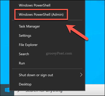 Start af et Windows PowerShell-vindue