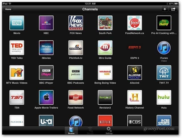 iPad Plex-kanaler