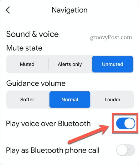 google maps afspiller voice over bluetooth
