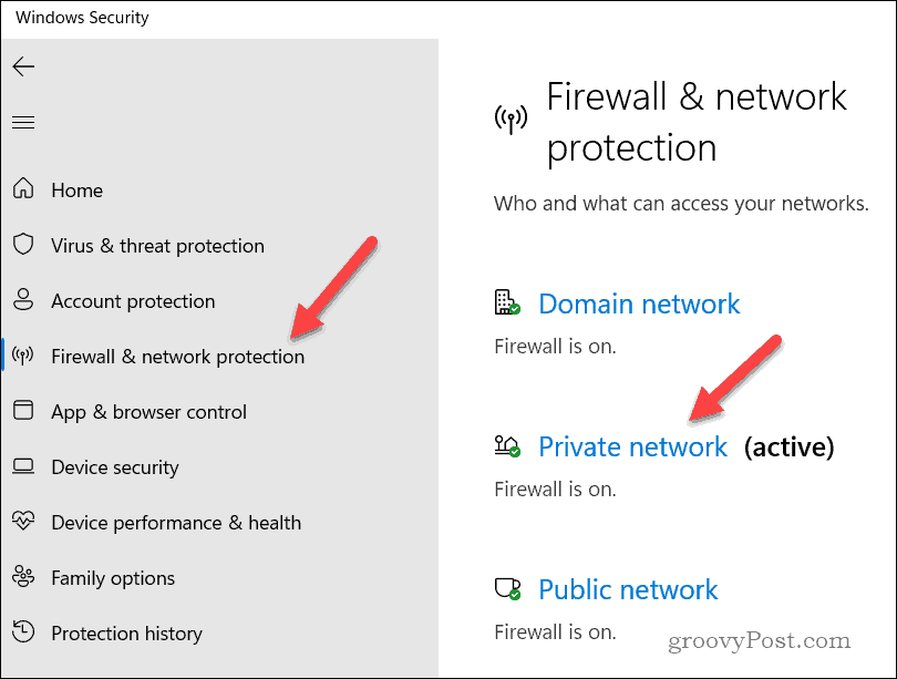 Åbn Windows firewall-egenskaber