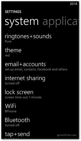 Windows Phone 8 tilpasser indstillingerne for låseskærm