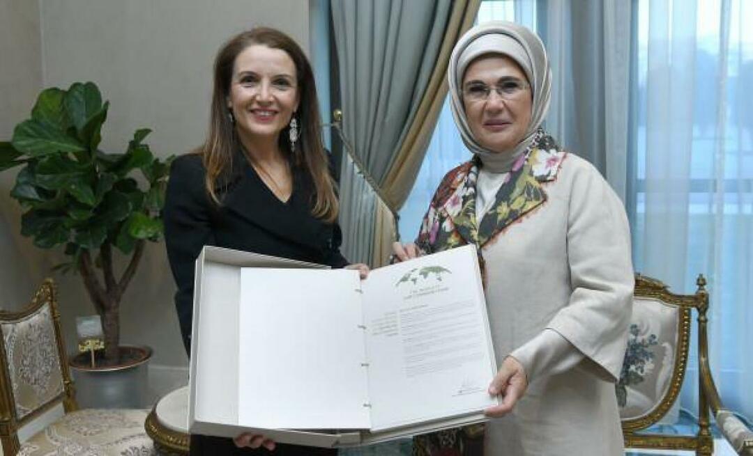 Emine Erdogans tak til UNICEF Türkiye-repræsentant Regina de Dominicis