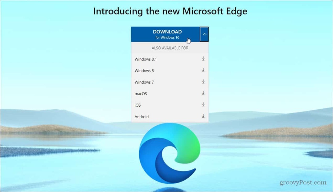 Sådan installeres den nye Microsoft Edge-browser