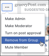Facebook fjerne gruppemedlem