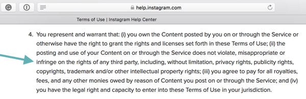 Instagrams brugsvilkår angiver, at brugerne skal overholde retningslinjerne for fællesskabet.
