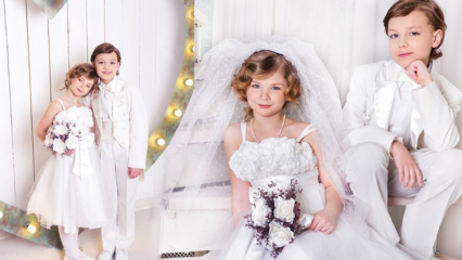 Hvad skal jeg bære i brylluppet? Børns brudekjole modeller og forslag