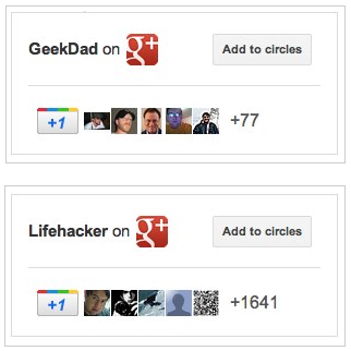 google + badge