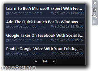RSS-feeds vises i Windows 7 ved hjælp af den nemme feed-gadget
