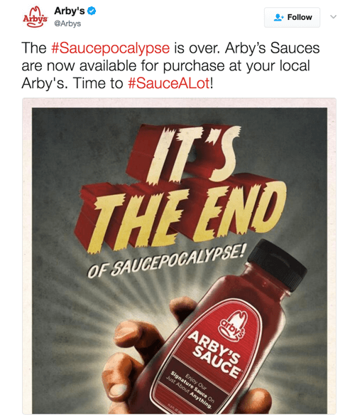 Arbys sauce ved flasken startede med social lytning.