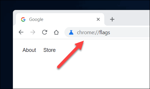 Adgang til Chrome Flag-menuen