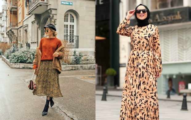 leopard nederdel kombination hijab