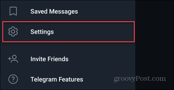 Telegramindstillinger på Android