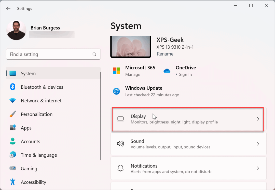 Skift skærmopløsning på Windows 11