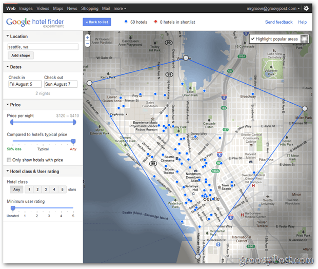 Google lancerer Hotel Finder