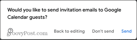 google kalender send invitationer
