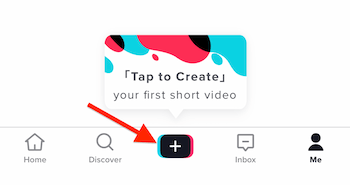 Tryk for at oprette din første korte video-popup på TikTok