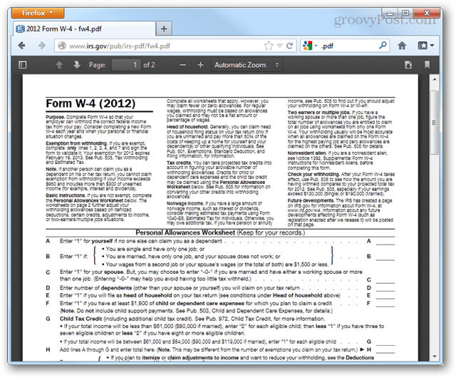 Aktivér den indbyggede PDF-visning i Firefox 15