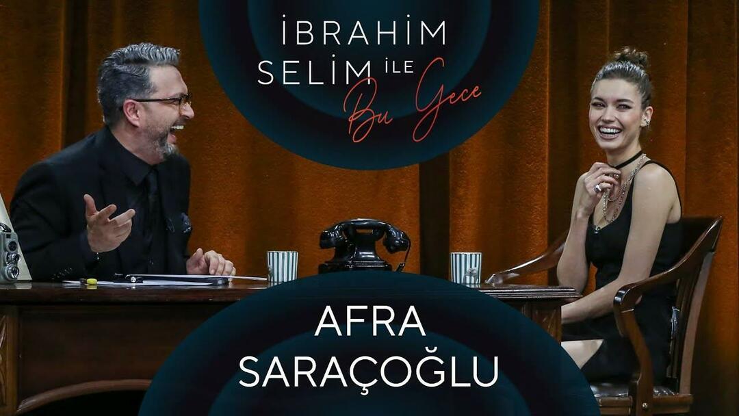 Aftenens program med Afra Saraçoğlu İbrahim Selim