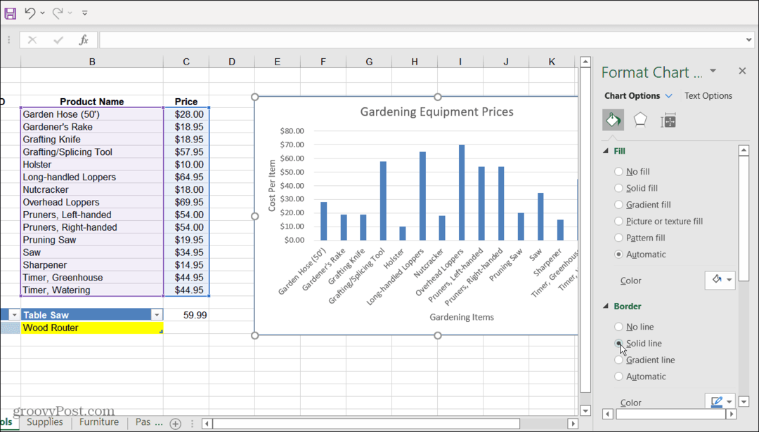  Menuen Formater diagramindstillinger Excel