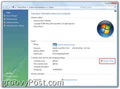 Windows 7 eller Vista System skærm