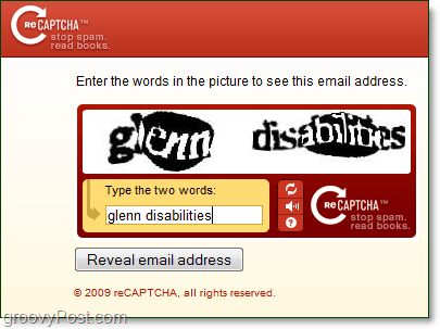 ved hjælp af en captcha-tjeneste til at beskytte og skjule din e-mail-adresse fra bots