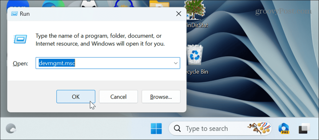 Åbn Enhedshåndtering på Windows 11