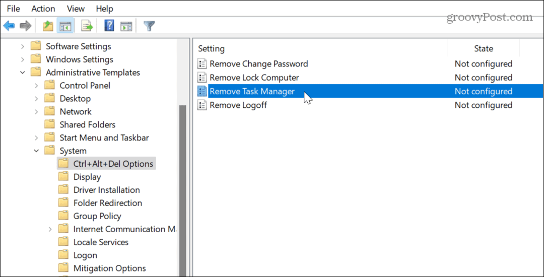 Deaktiver Task Manager på Windows 11
