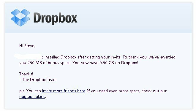 Opdatering: Sådan får du "10 optrædener" af Dropbox-opbevaring gratis
