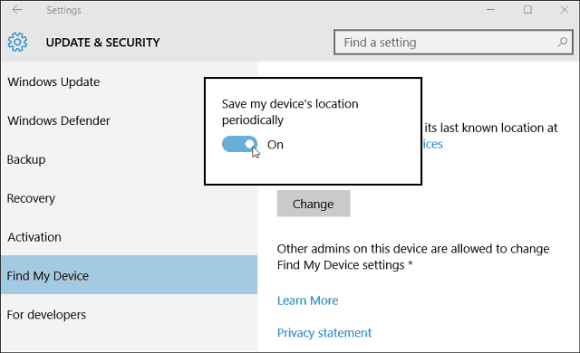Sådan aktiveres Find min enhed til Windows 10