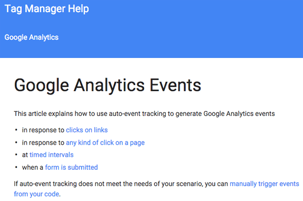 google tag manager-begivenheder