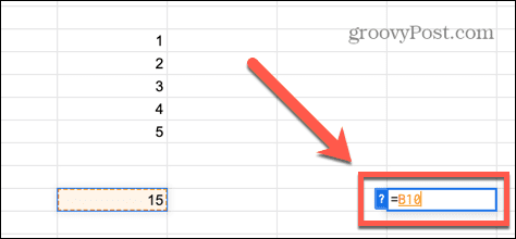 google sheets cellereference