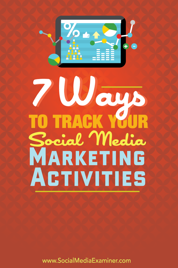 7 måder at spore dine sociale mediamarkedsføringsaktiviteter: Social medieeksaminator