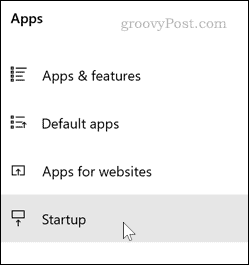 Windows-indstillinger Start-menu